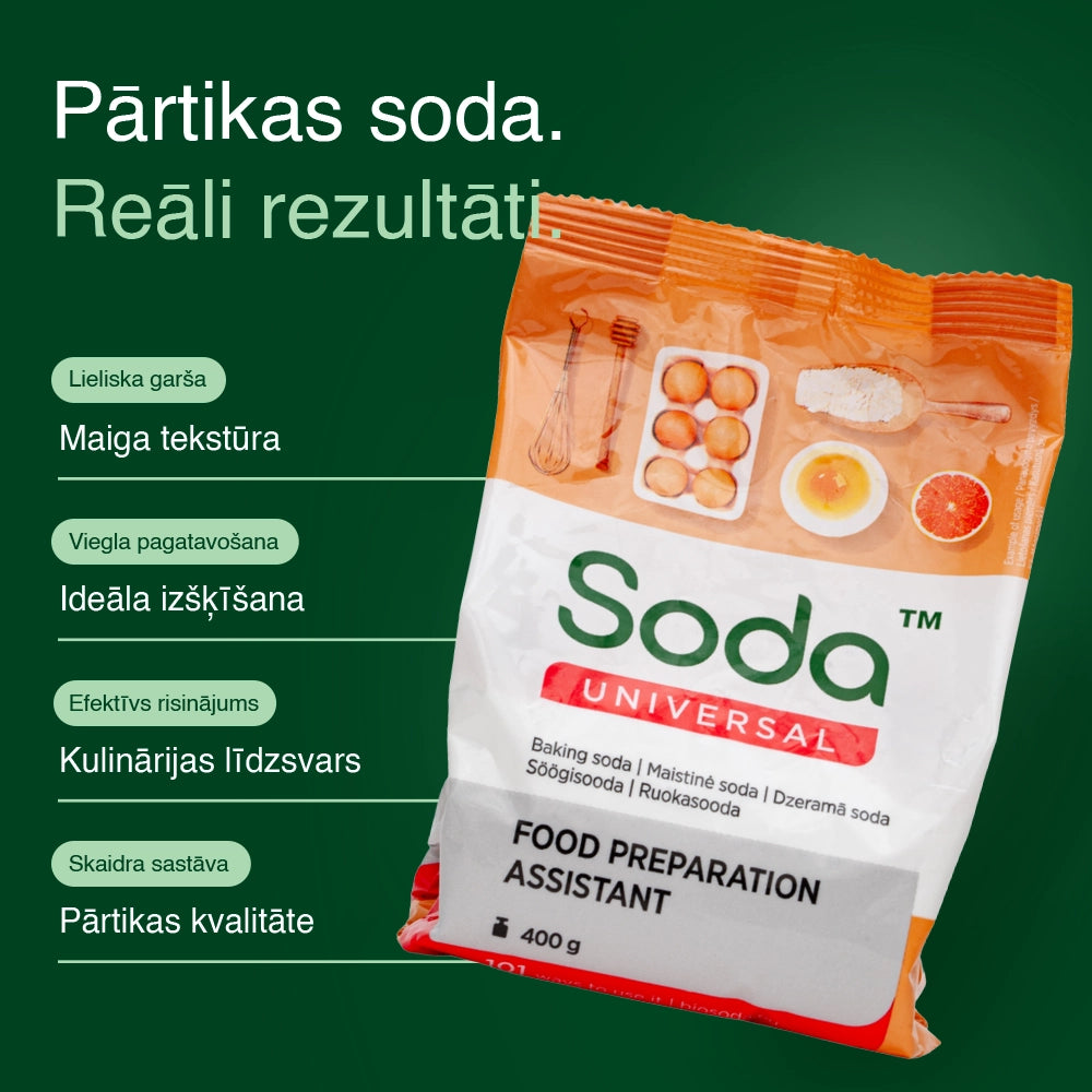 Premium Baking Soda Powder (400g) lang-lv