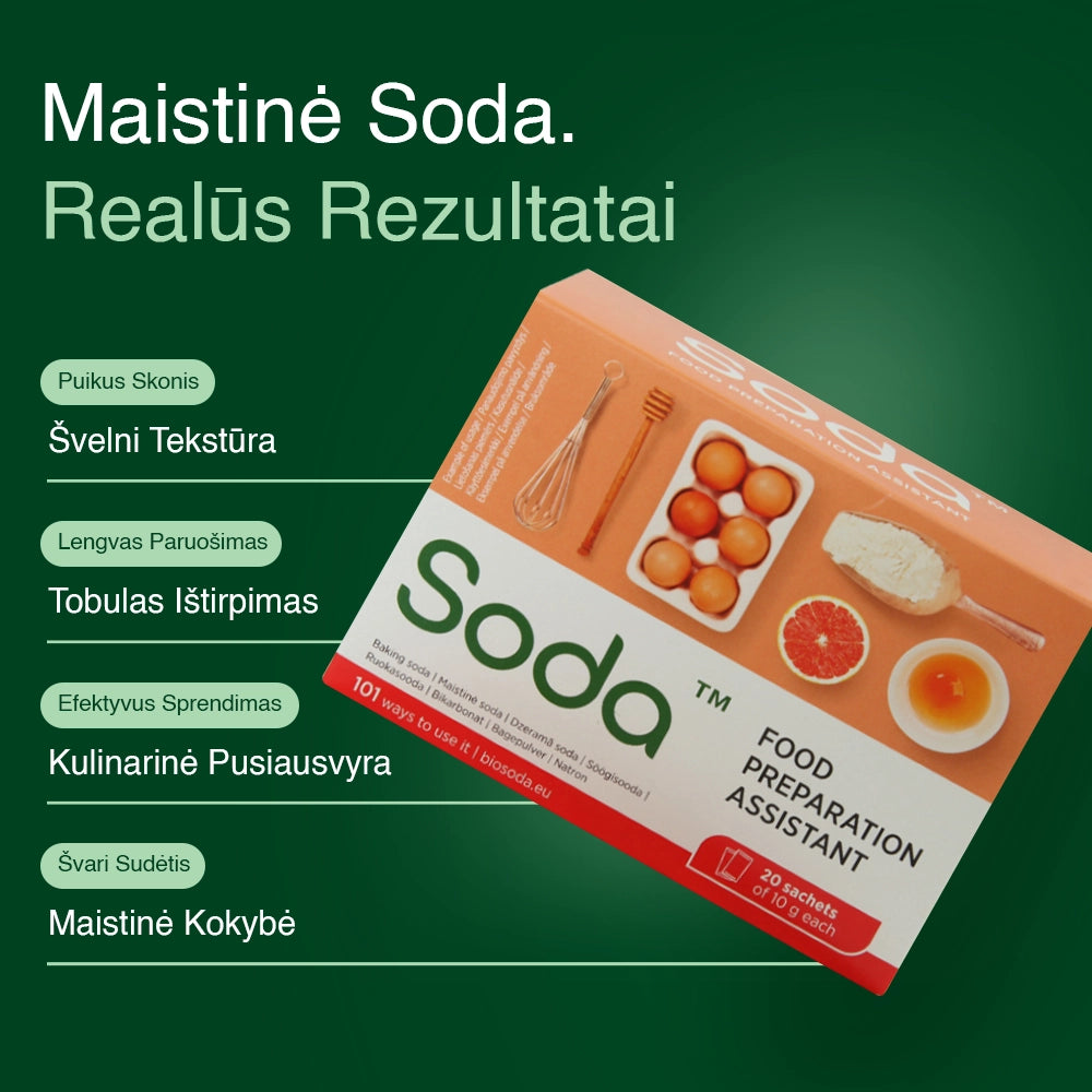 Maistinė soda (pakeliuose)