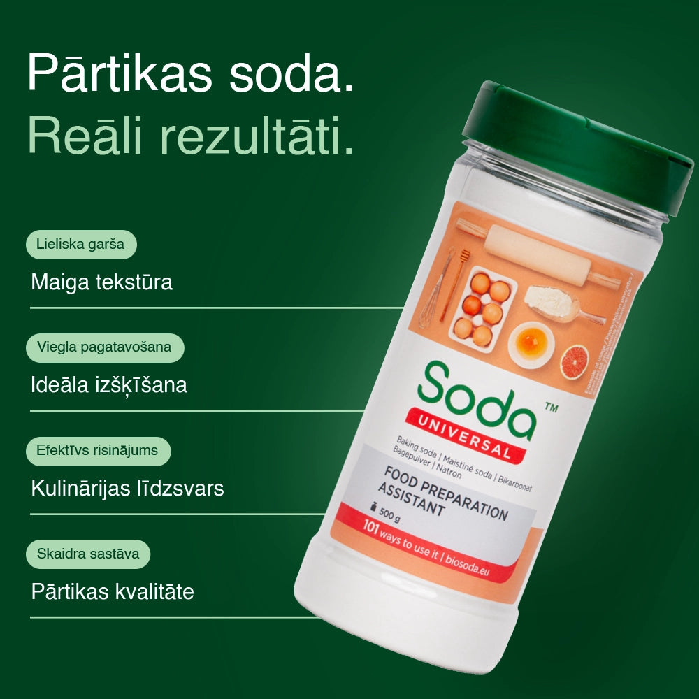Premium Baking Soda Powder (500g) lang-lv