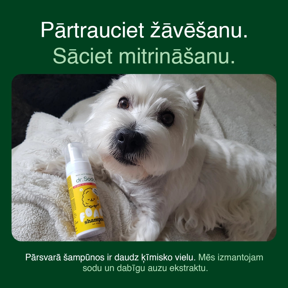 No-Rinse Foam Dog Shampoo lang-lv
