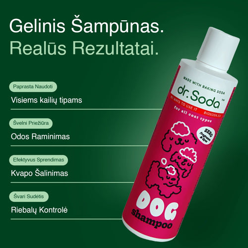 Švelnus šunų šampūnas