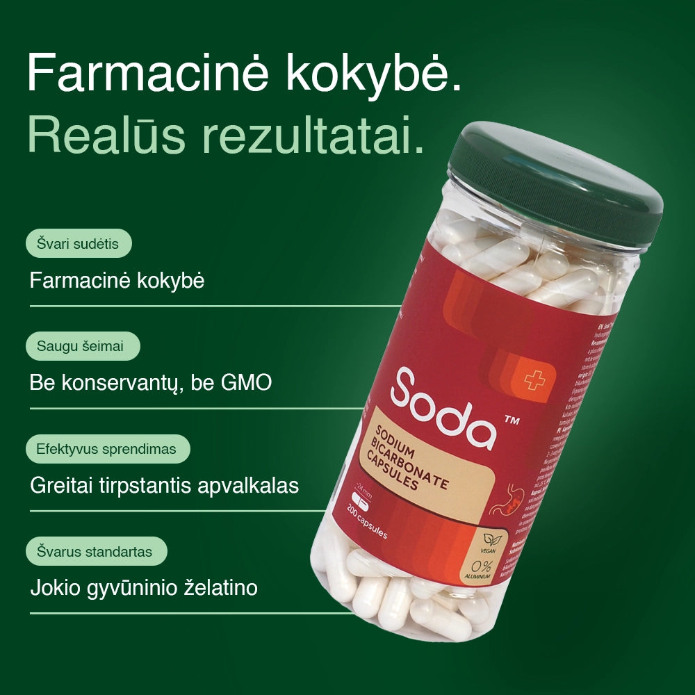 Sodium Bicarbonate 200 Capsules lang-lt