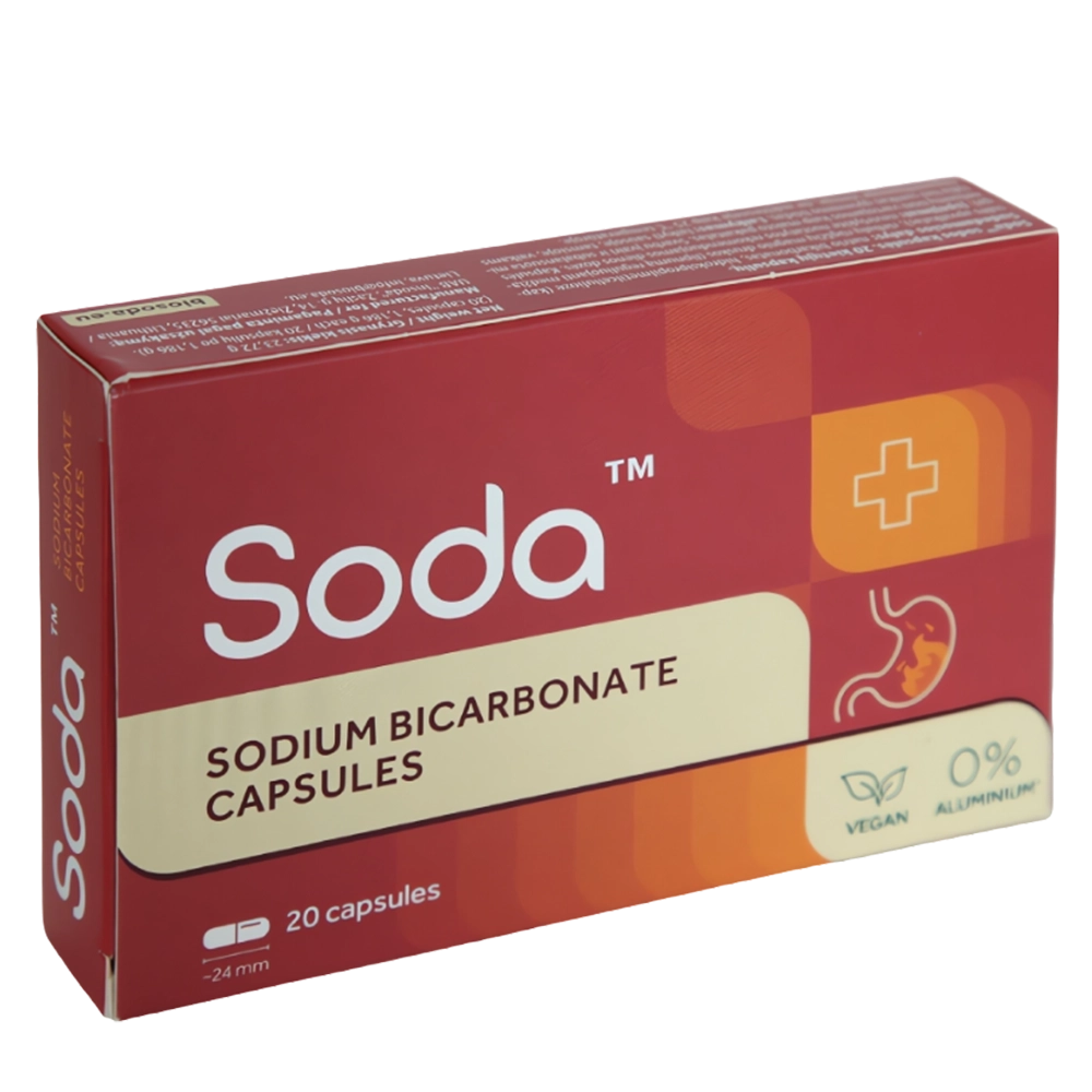 Sodium Bicarbonate 20 Capsules lang-lv